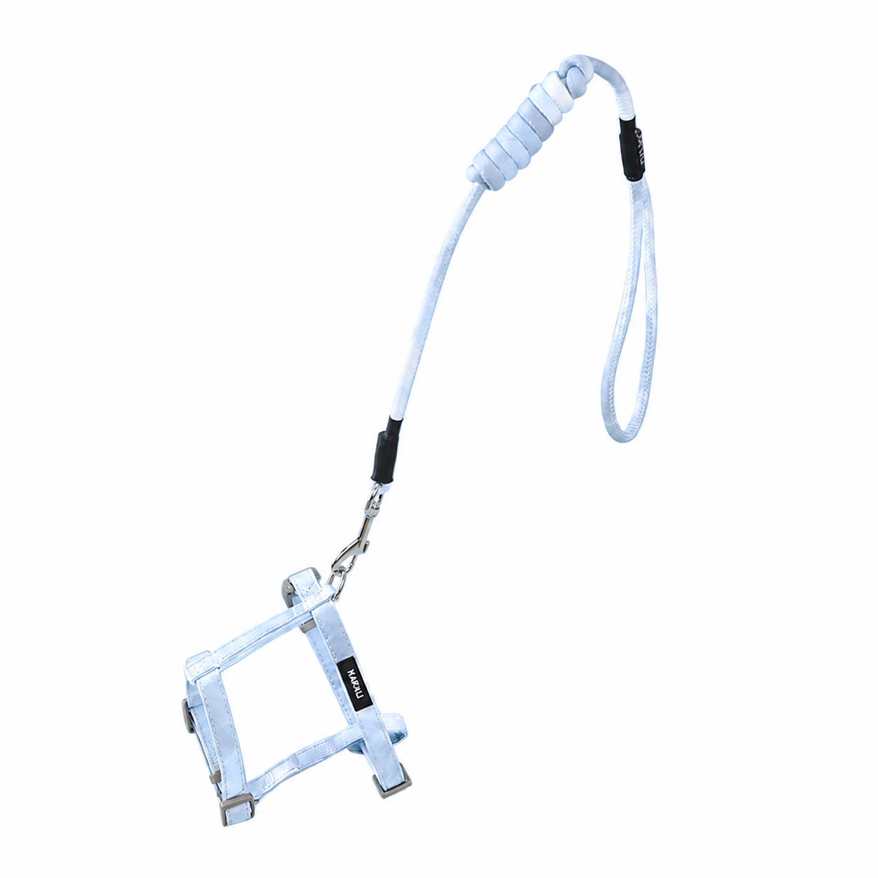 Adjustable Small Cat Harness Set in Haze Blue